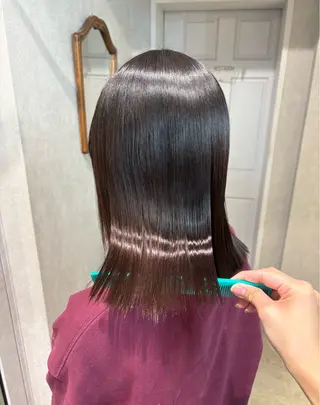 ミディアム 艶ハイトーン/ 輝保🤍✨のヘアスタイル
