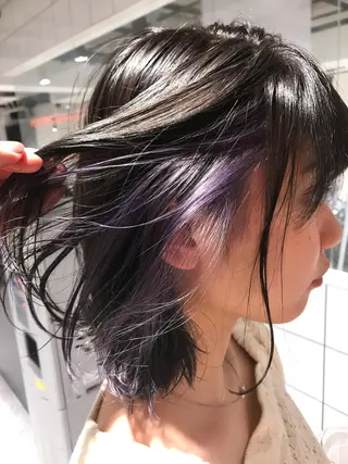 ミディアム カラー 赤み消し韓国ヘア レイヤー縮毛🤍渡邉のヘアスタイル