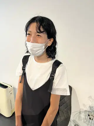 ミディアム パーマ ショート/パーマ/ カラー/FUKOのヘアスタイル