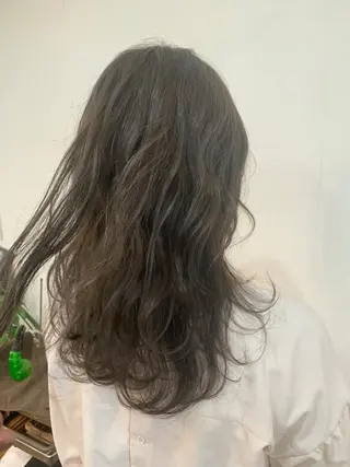 セミロング カラー 清光 泰之のヘアスタイル