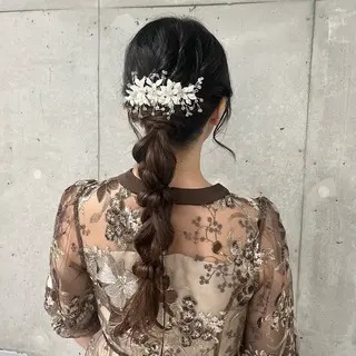 ロング ヘアアレンジ りおな/エクステ /ミルクティーカラーのヘアスタイル