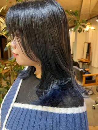 ミディアム カラー 髪質改善/艶髪カラー 関野文也のヘアスタイル