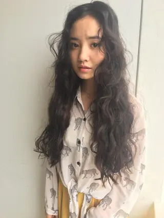 ロング 店長/mao/ 前髪/顔周りカットのヘアスタイル