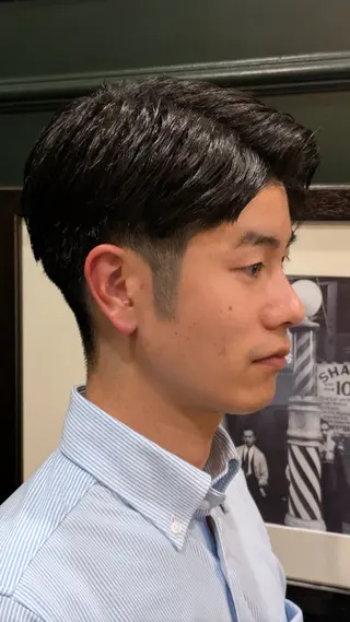 ミディアム 爰河 泰介のヘアスタイル