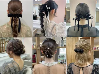 ミディアム ヘアアレンジ 韓国風パーマ/ヘア セット/店長みづきのヘアスタイル