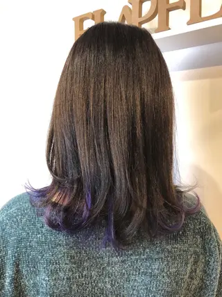 セミロング カラー 青野 文香のヘアスタイル