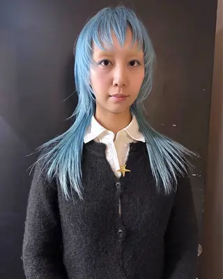 セミロング カラー ヘアアレンジ 丸山渉/パーマ エフェクトブリーチのヘアスタイル