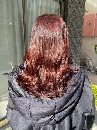 セミロング カラー グレージュ/透明感/ 韓国ヘア/RISAのヘアスタイル