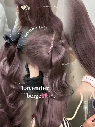 ロング 淡色ラベンダー♡ ニーナ🎀🦙のヘアスタイル