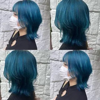 ミディアム カラー カジュアルを女っぽく 𝗮𝘆𝗮𝗰𝗼のヘアスタイル