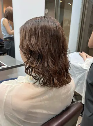 ミディアム デジタルパーマ ウェーブパーマ/神野のヘアスタイル