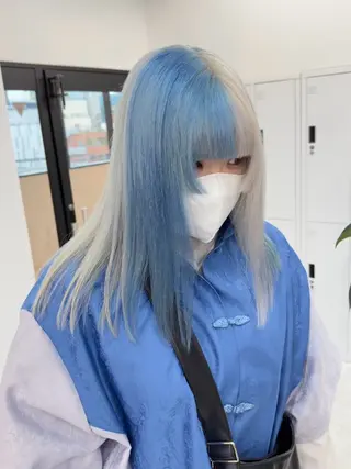 セミロング 💛ムラ修正ブリーチ 💛YUUのヘアスタイル