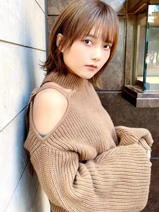 ミディアム カラー 市原 大翼のヘアスタイル