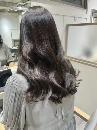 セミロング 縮毛矯正/髪質改善/ クロサカ ユウナのヘアスタイル