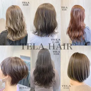 ミディアム カラー ヘアアレンジ HUENEST アカデミーサロンのヘアスタイル