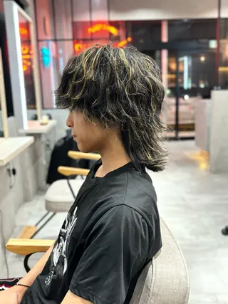 ミディアム カラー メンズ 長谷川 湧のヘアスタイル