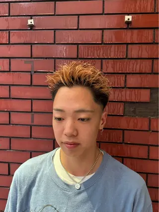 ショート カラー メンズ 柏メンズカットパーマ NO.1タイチのヘアスタイル