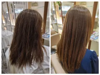 セミロング パーマ 髪質改善⭐️⭐️⭐️ コワフェルドエクセルのヘアスタイル