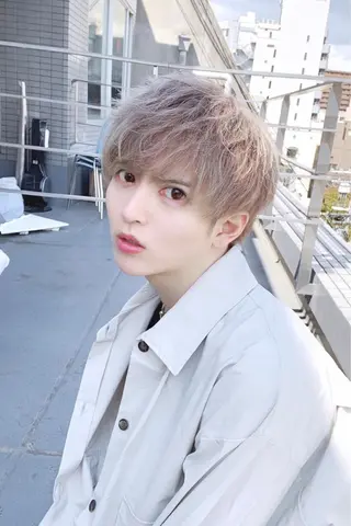 ショート カラー メンズ メッシュカラー 艶髪/西尾 幸樹のヘアスタイル