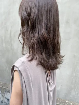 セミロング カラー パーマ ヘアアレンジ Uil所属・インナーカラー/ KANAのヘアスタイル