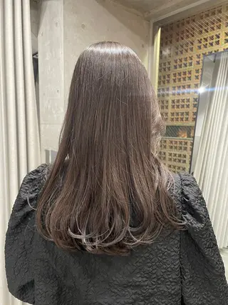 セミロング カラー 表参道/赤み無し 透明感 colorのヘアスタイル