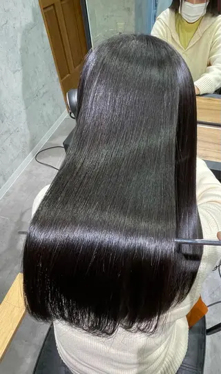 セミロング 【美髪矯正】【スト カール】小野村翔太のヘアスタイル