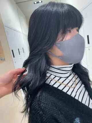 ロング カラー クロスパーマ/うる艶 カラー/Kurumiのヘアスタイル