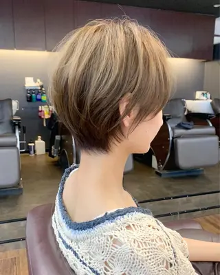 ショート 縮毛矯正/ショート/ レイヤー/畑中正敏のヘアスタイル