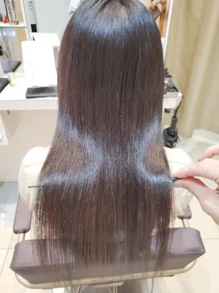 ロング パーマ 韓国レイヤー／髪質 改善カラー/れんのヘアスタイル