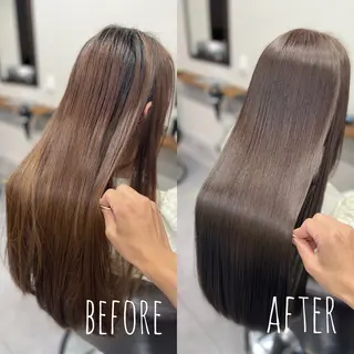 ロング 縮毛矯正、髪質改善／ 松田 龍之介のヘアスタイル