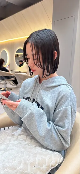 ショート レイヤー❣️縮毛矯正 川村利幸のヘアスタイル