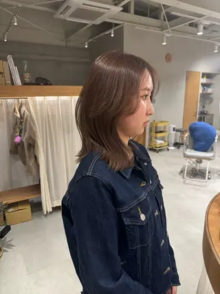 ミディアム カラー レイヤー/ボブパーマ /垢抜け/タクミのヘアスタイル