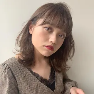 セミロング 💖レイヤー×美髪 💖momoのヘアスタイル