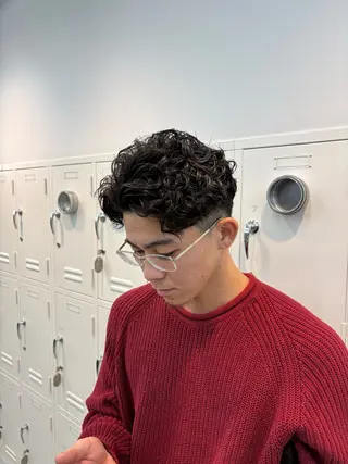 パーマ メンズ 🌀toa/波巻き✨ /メンズパーマ／栄のヘアスタイル