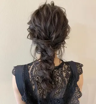 セミロング カラー ヘアアレンジ Aloa透明感ヘア ♡kanami♡のヘアスタイル