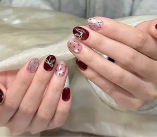 ネイル 🎀PG🩵 ネイルサロンのネイルデザイン