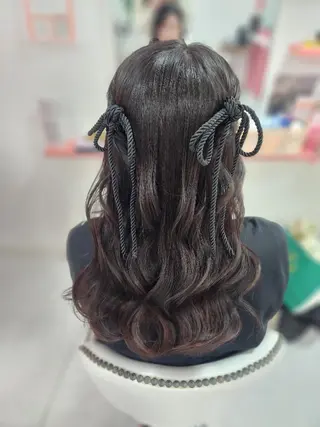 ロング ヘアアレンジ サロンソレイユ(マツ エク/ヘアセット)のヘアスタイル