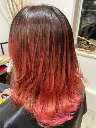 ミディアム カラー ダブルカラー🎉 ハイトーン🎉スドウのヘアスタイル