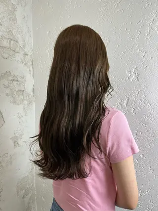 ロング カラー ヘアアレンジ 🪽髪質改善ストレー ト🤍美羽🤍のヘアスタイル