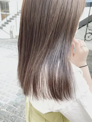 セミロング カラー 佐藤史哉＊ 韓国レイヤー赤み除去のヘアスタイル