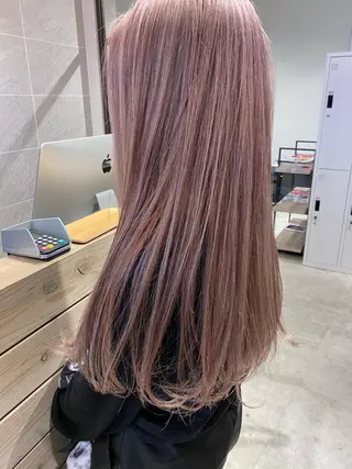 セミロング ハイトーン/ ボブ 中村麟のヘアスタイル