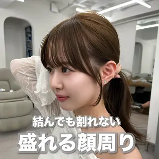 セミロング レイヤーカット顔周り /アレンジ伊藤彪真のヘアスタイル