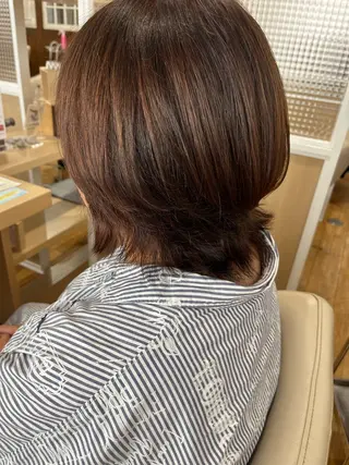 ミディアム カラー 鈴木 結のヘアスタイル
