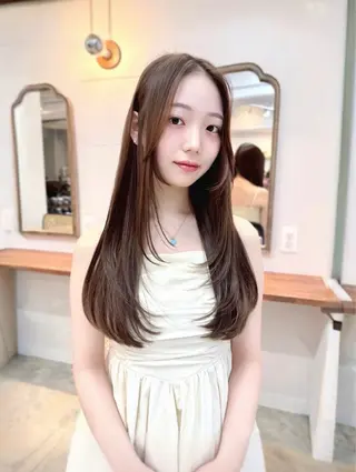 ロング カラー ヘアアレンジ 艶髪/髪質改善/ 松村きさらのヘアスタイル