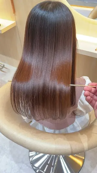 セミロング カラー レイヤー❣️縮毛矯正 川村利幸のヘアスタイル