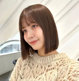 カラー 莉乃/縮毛矯正/髪質 改善/艶カラーのヘアスタイル