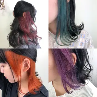 ショート カラー ヘアアレンジ ウルフカット 渋谷の人のヘアスタイル