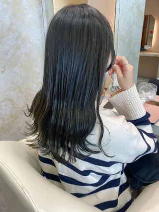 ロング カラー 店長/mao/ 前髪/顔周りカットのヘアスタイル