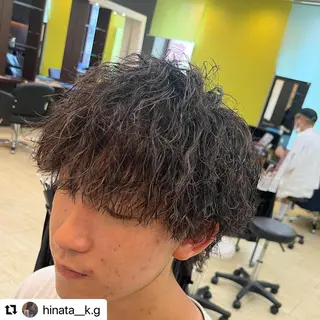 ショート カラー パーマ メンズ 🩷Eny terrace🩷のヘアスタイル