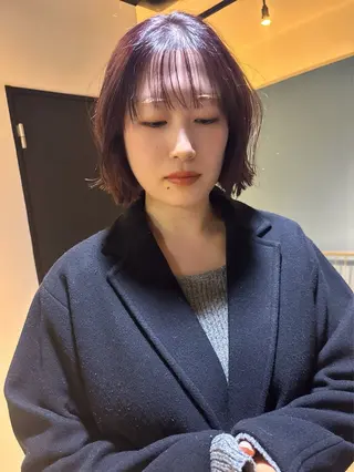 ミディアム カラー パーマ ヘアアレンジ 広島/ボブ/レイヤー 🌿‬wakabaのヘアスタイル